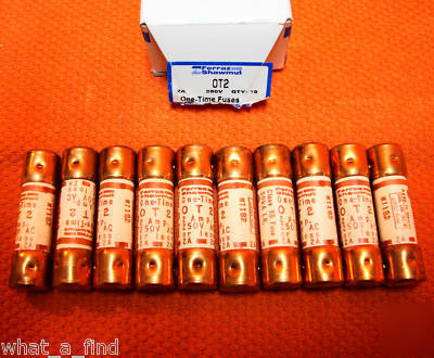 New lot 10 gould shawmut ot-2 amp fuse OT2 250 vac