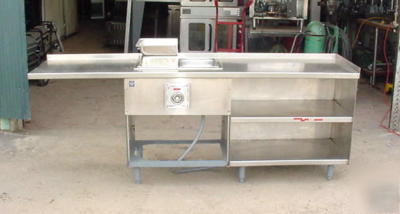 Small steam table with ss work table 
