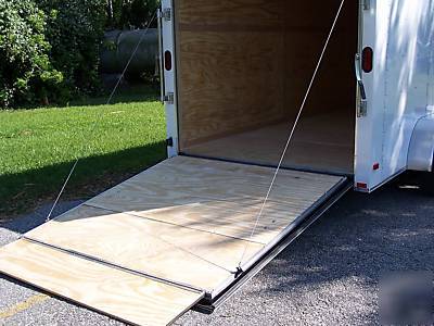 7X16 tandem vnose ramp standard enclosed cargo trailer