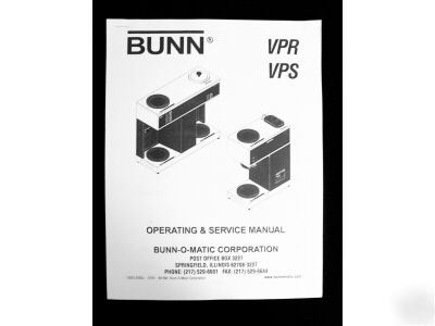 Bunn vpr commercial coffee maker brewer 
