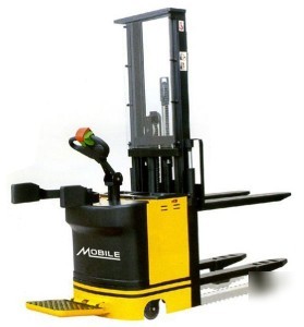 Dual lift electric stacker forklift 11.5 feet free ship