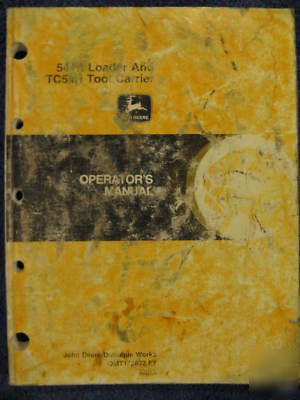 John deere 544H loader TC54H tool carrier ops manual