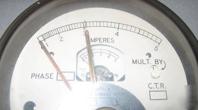 Lincoln sangamo electric demand meter ad-S2 ADS2 amp ad