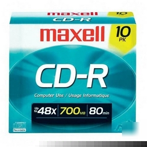 Maxell 648210 -10PK cdr 700 media 