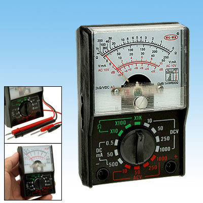 Mini plastic black electrical dc ac db ohm multimeter 