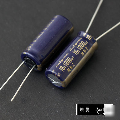 New 80PCS 1800UF 16V rubycon mbz pc capacitors 