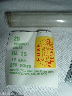 New rl 15 time delay re al links tube of 20 15 a 250 v