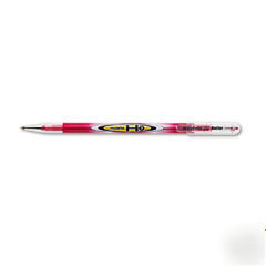 Pentel K108R-b:hybrid H2 gel ink stick roller ball, red