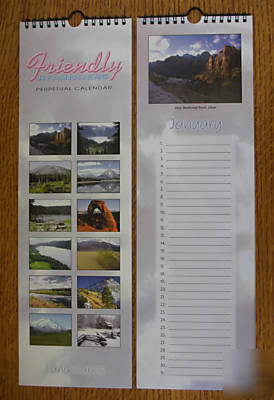 Perpetual birthday & anniversary calendars landscape