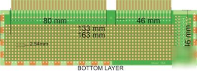 Prototype circuit board isa connector FR4MATERIAL