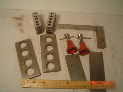 9 machinist set up blocks, parallels,1-2-3,jacks,square