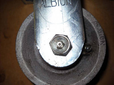 Box set of 4 albion heavy duty v-groove casters 