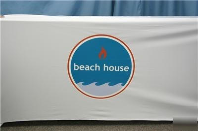8 ft conference trade show tablecloth color custom logo