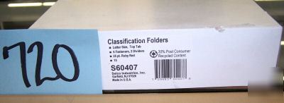 Classification folders S60407/letter/top tab- 6/2