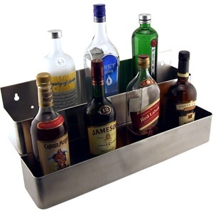 Double bar speed rail - liquor bottle holder s/s