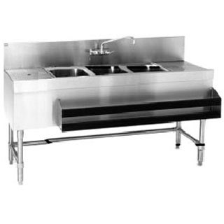 Eagle B4-3-r-24 underbar sink, three compartment, right
