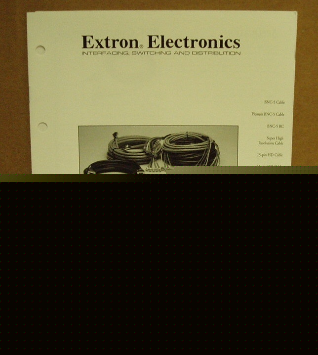 Extron electronics cables assemblies manual