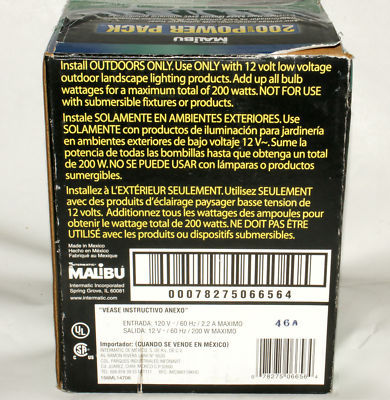 Malibu ML200RT 200W power pack 12V transformer timer 