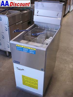 Pitco 35-40LB gas fryer 35C+s stainless tank 