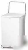 United receptacle square mobile w/ liner red 40GAL