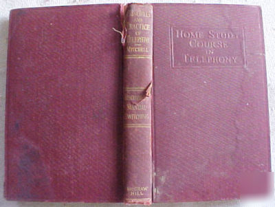 1924 book home study course in telephony by mitchell 