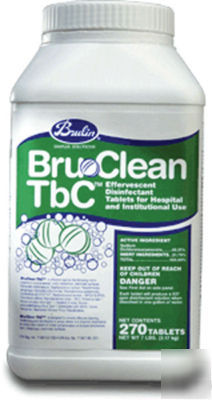 Bru-clean tablets tbc kills tb & c.diff disinfectant