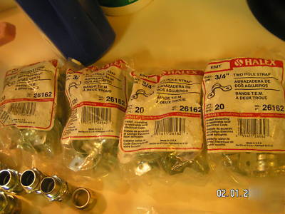 Emt conduit hardware lot, nos $24 