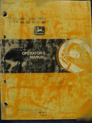 John deere 744H loader & mh material handler ops manual