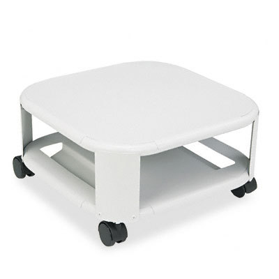 Mobile 2-shelf steel printer stand platinum