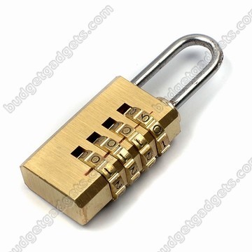 New gold 4 digits gate combination padlock lock 04K