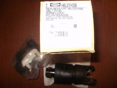 New hubbell HBL21415B 3P 30A 600VAC 20A250VDC plug 