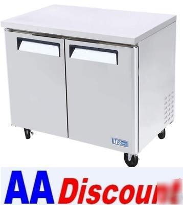 New turbo air two door undercounter freezer muf-48