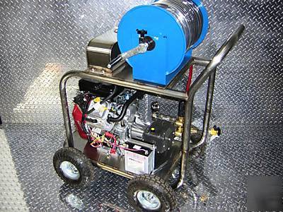 Sewer jetter-drain cleaner snake machine rooter hydro