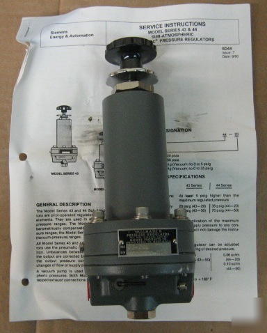 Siemens 43-20L nullmatic pressure regulator