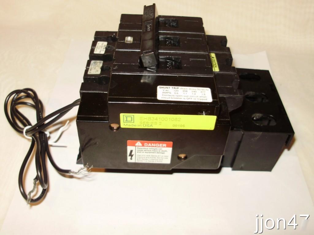Square d EHB341001082 100A 3P (EHB34100 series w/shunt)
