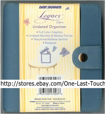  day runner undated organizer~legacy of grace~by flavia