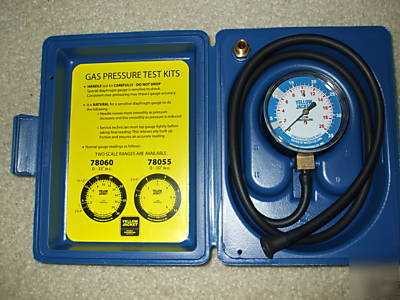 Gas pressure test kit with gauge 0 - 35