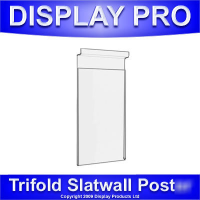1/3RD A4 trifold slatwall acrylic poster holder display