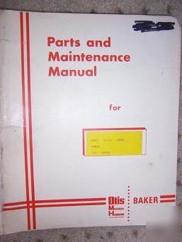 Baker fork lift truck manual ES040 parts 1831 series w