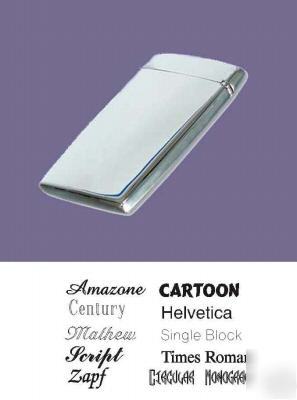 Business card holder-executive-flip top engraved*free*