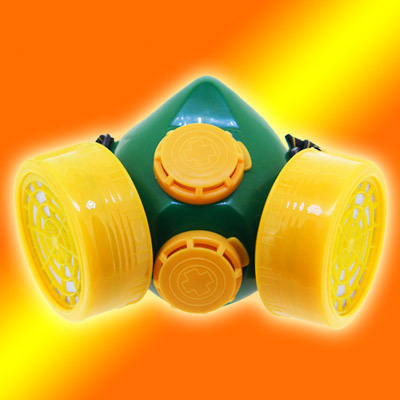 Dual cartridge respirator safety dust paint filter mask