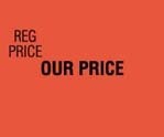 Fluorescent red/orange two line price marking labels