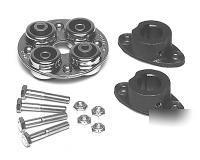 Front pump drive coupler w/ round & splined flanges