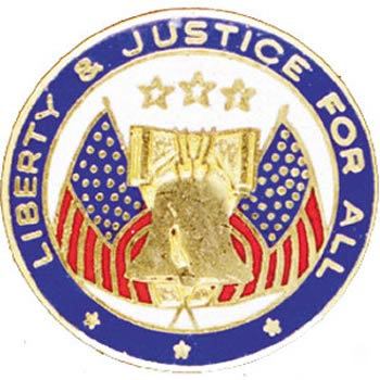 Liberty/flags center emblem