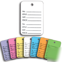 Perforated tags - green 1000 ct