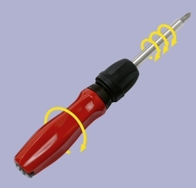 Roller drive overdriver 4:1 ratio screwdriver.