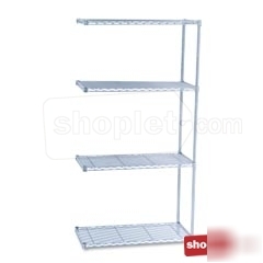 Safco wire shelving industrial 4SHELF addon unit