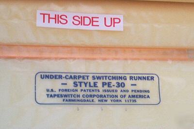 Tapeswitch under rug security runner controflex 