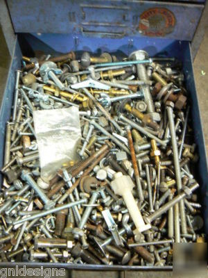 Vintage 4 drawer union 410 chest parts cabinet w/screws