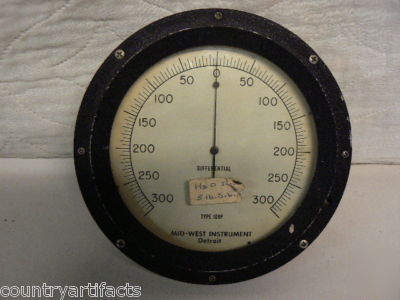 Mid-west instrument 109 differential pressure gauge 